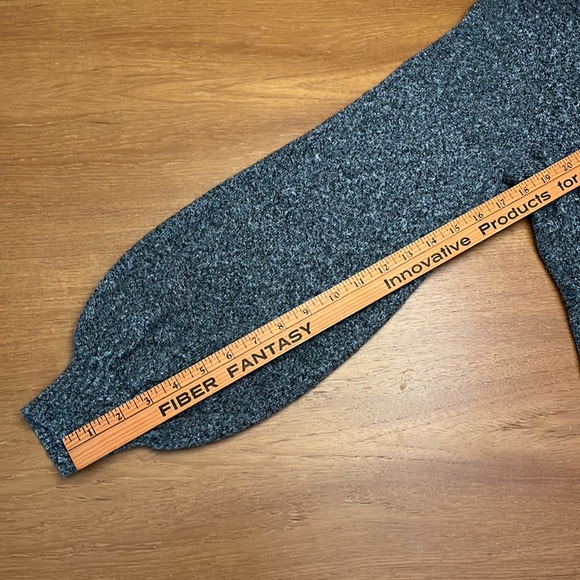 Marled Soft Heather Gray Turtleneck Sweater, Balloon Sleeves, Super Soft, Size M - Picture 11 of 13